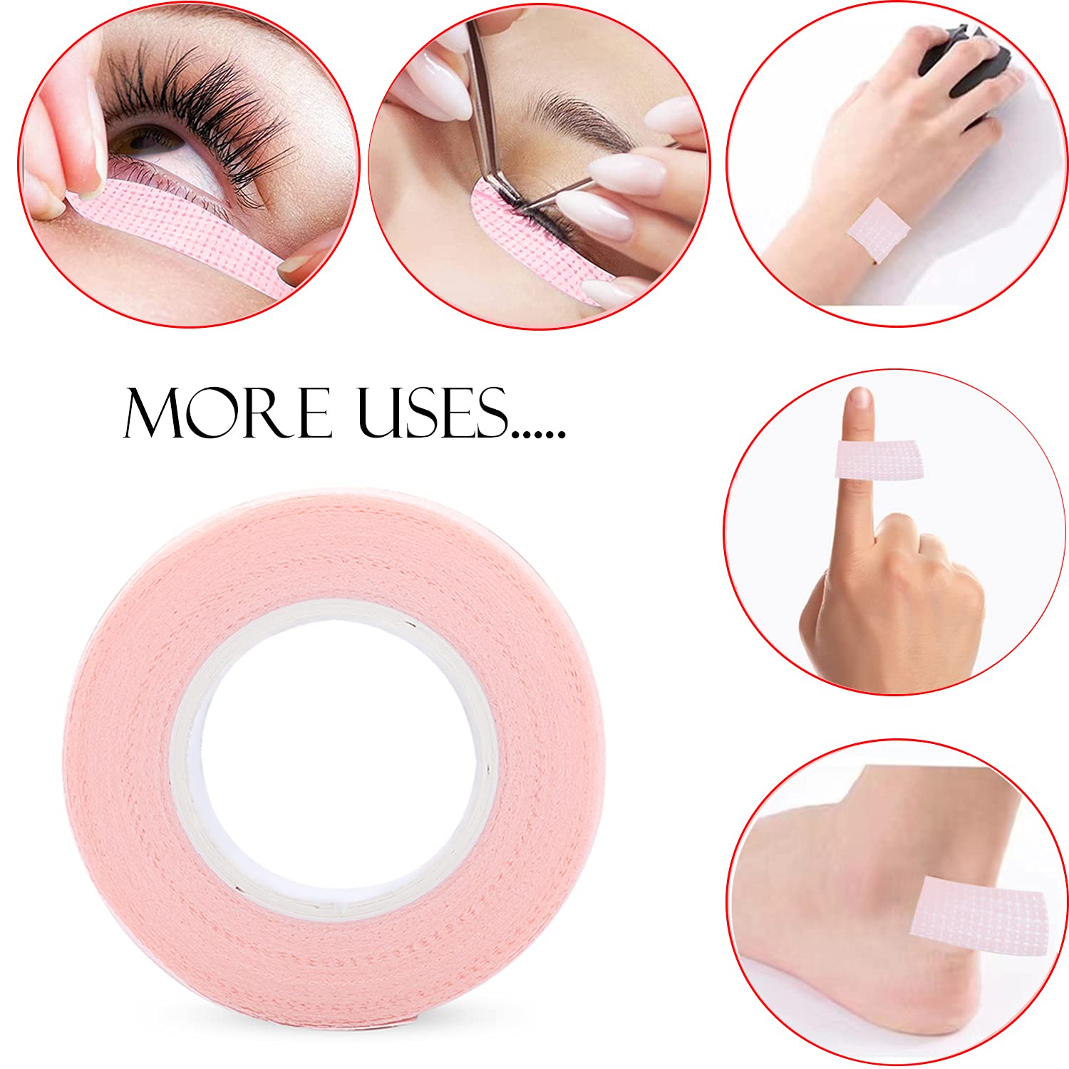 6 Rolls Eyelash Tape,Adhesive  - đánh giá và giá Eyelash Extension Guide
