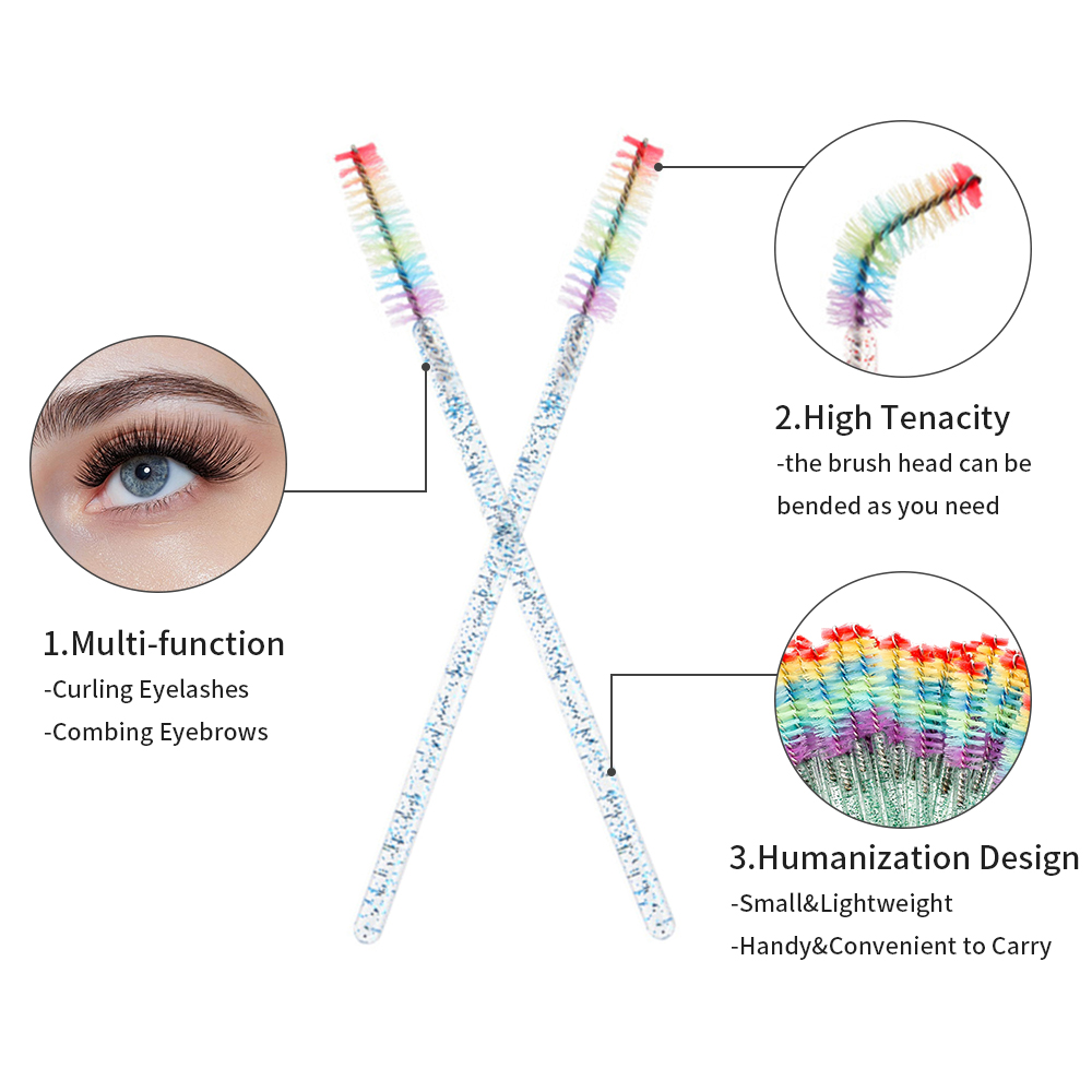 50PCS Rainbow Crystal Eyelash  - đánh giá và giá Eyelash Extension Guide