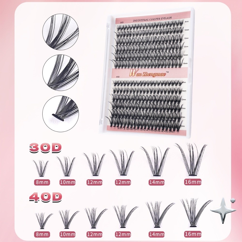 8-16mm Length False Eyelashes  - đánh giá và giá Eyelash Extension Wispy