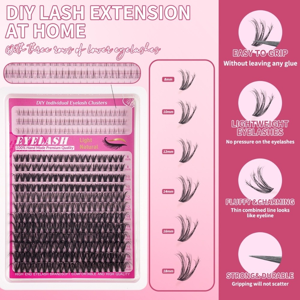 8-18mm Length False Eyelashes  - đánh giá và giá Eyelash Extension Wispy